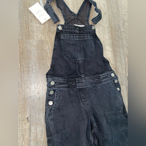 ASOS denim dungaree overalls in washed black - Picture 1 of 14